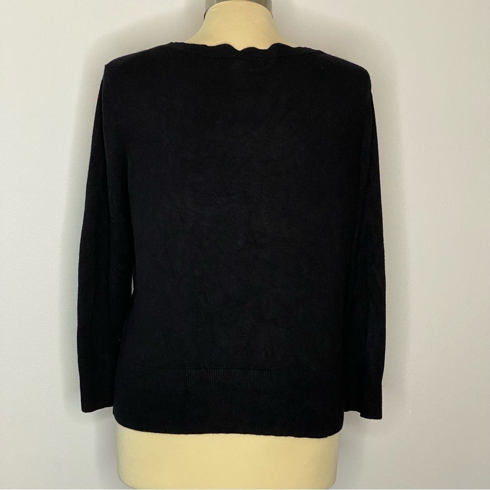 Express Design Studio Black Rhinestone Button Front Cardigan Sweater - Picture 4 of 8